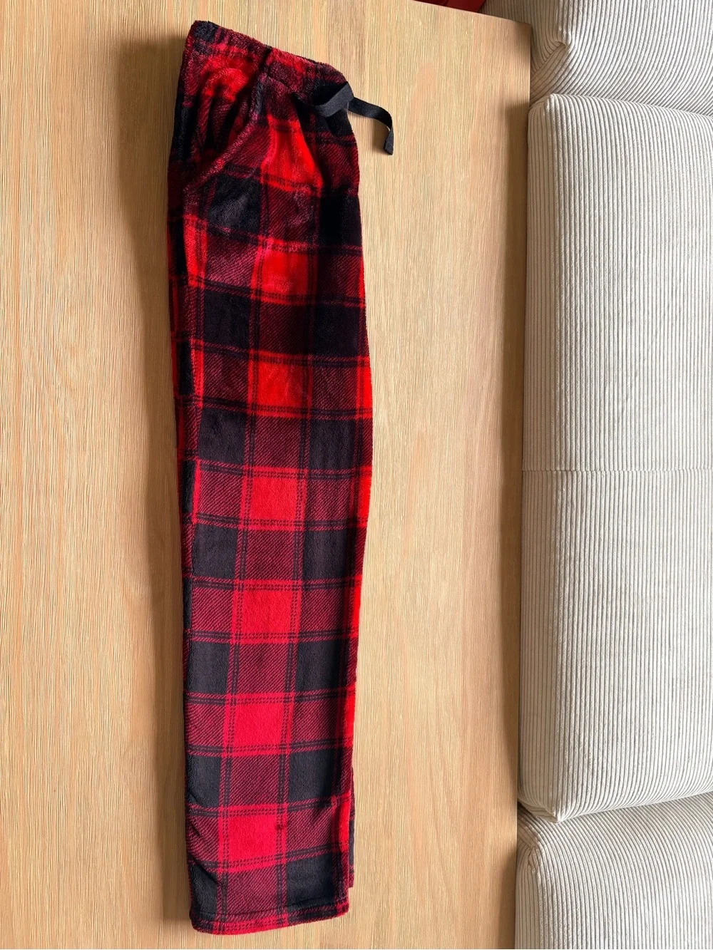 wonder nation Red and Black Plaid Fleece Pajama Bottoms